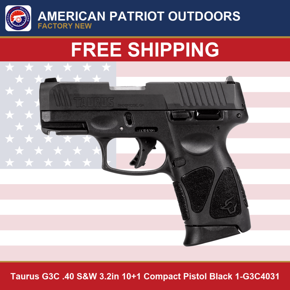 Taurus G3C .40 S&W 3.2in 10+1 Compact Pistol Black 1-G3C4031-img-0