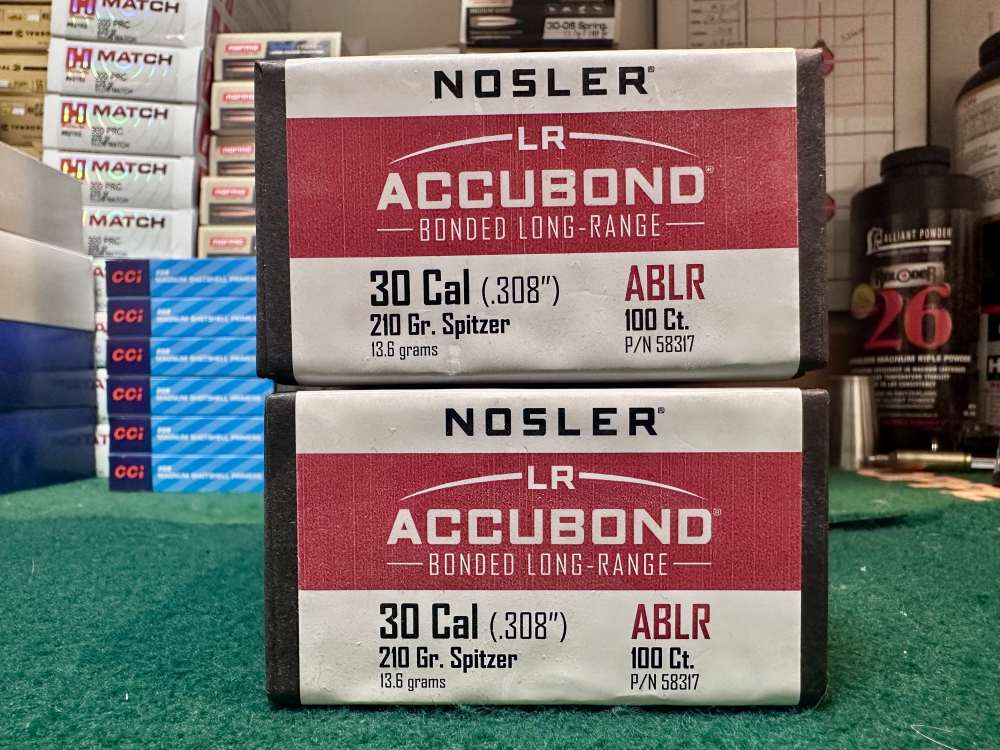 200 qty 30 cal 210 gr Nosler Accubond LR  High BC Long Range bullets .308"-img-0