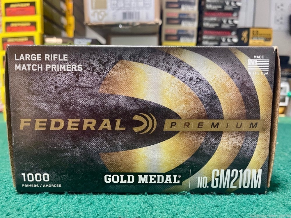 1000 qty Federal Gold Medal Match Large Rifle Primers 210M GM210M GM210-img-0