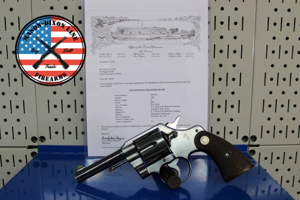 Colt Official Police - Dupont Security - 1942 - WWII - Excellent - Rare!-img-0
