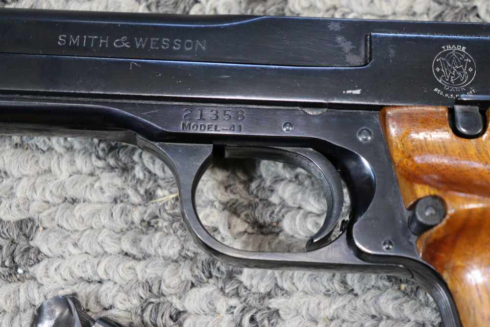 Smith and Wesson Model 41 Semi Auto Pistol Cal. 22 LR & 22 short (SN#21358)-img-11