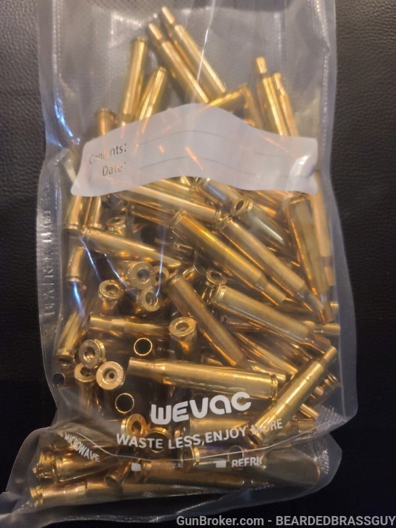 100+ 270 BRASS "WINCHESTER" HEADSTAMP,DEPRIMED,WET CLEANED FREE SHIP!-img-0