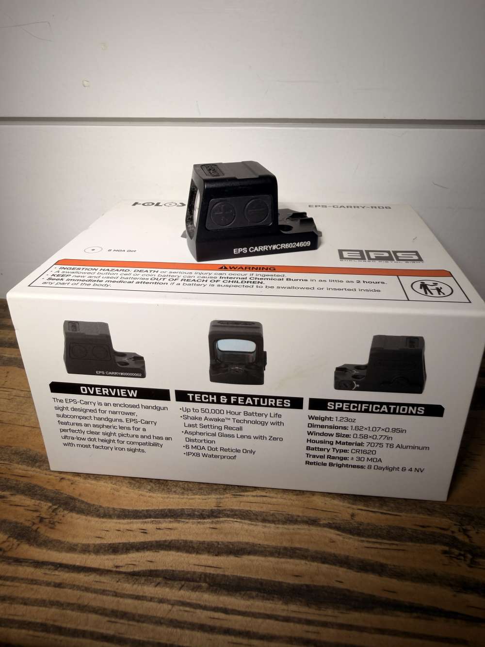 HOLOSUN EPS CARRY  6MOA RED DOT EXCELLENT CONDITION -img-3