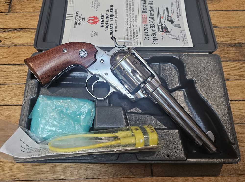 Ruger Stainless Bisley Vaquero 5.5" 357 LNIB-img-0