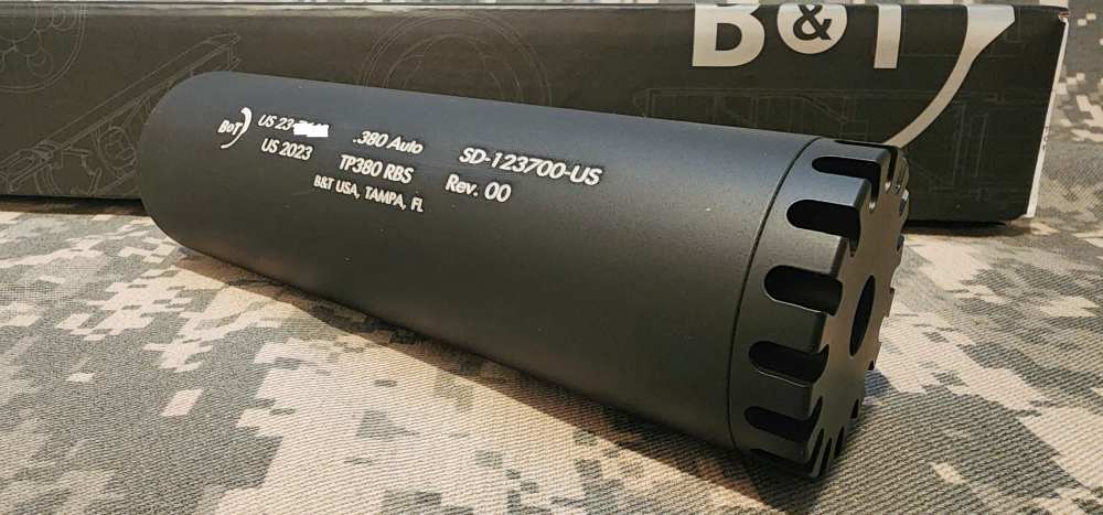 B&T TP-380  RBS Suppressor 380 AUTO or 9mm Glock Hk Sig S&W LAST 1!-img-0