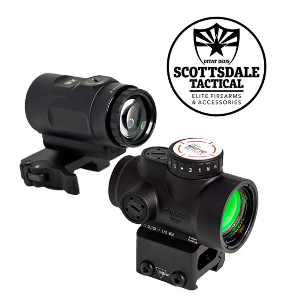 Trijicon MRO HD 1x25 Red Dot with 3x magnifier-img-0