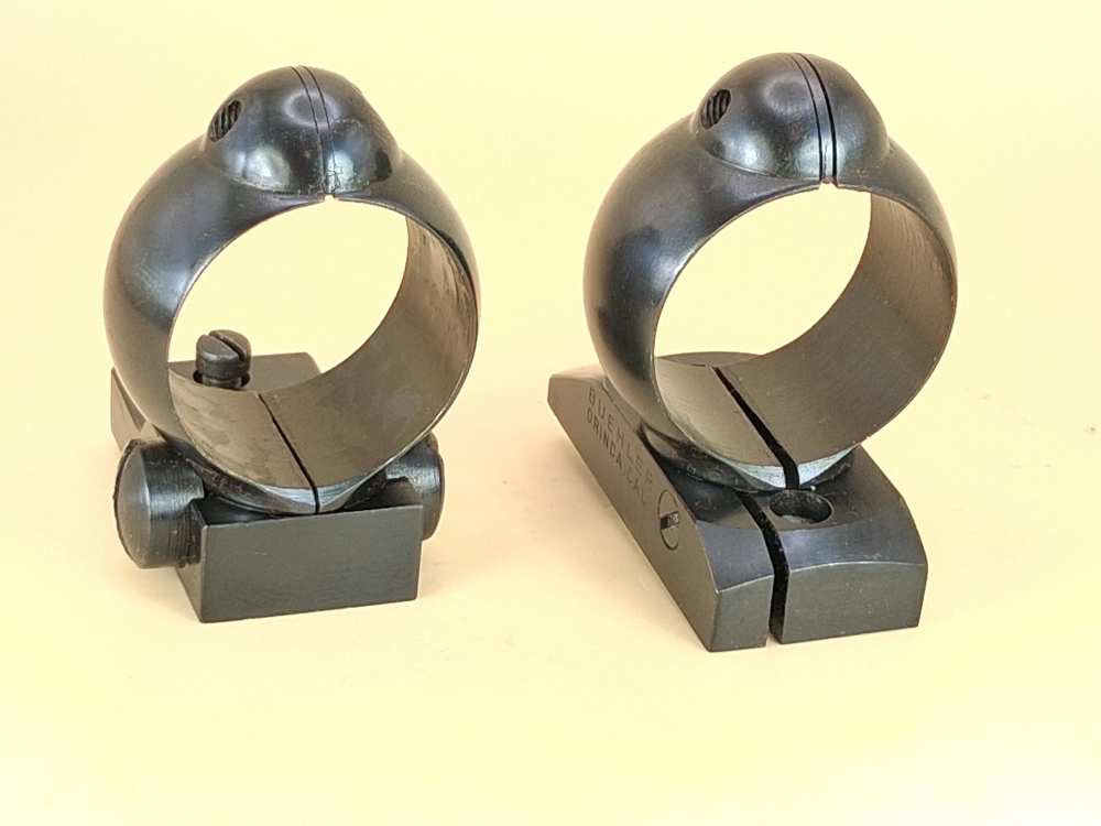 Buehler B2 Bases & 1" Low Split Rings BSA Rifles Clean Original Screws-img-0
