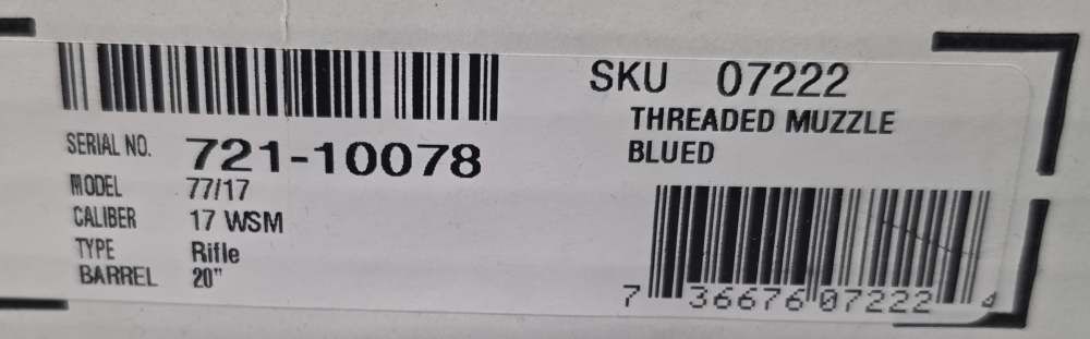Ruger 77/17 17 WSM 6RD 20" 7222 Threaded American Walnut Rings NOCCFEES!-img-3