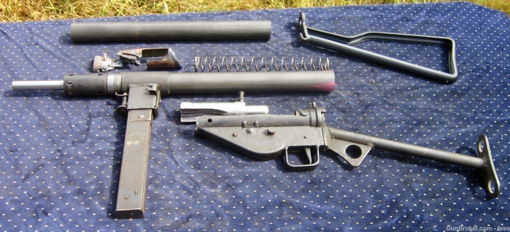 British Sten MK2 parts kit w/BARREL, tube, good trunnion,mag,9mm WWII icon!-img-17
