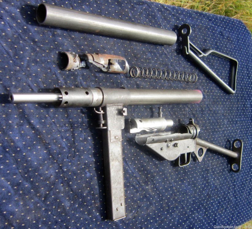 British Sten MK2 parts kit w/BARREL, tube, good trunnion,mag,9mm WWII icon!-img-11