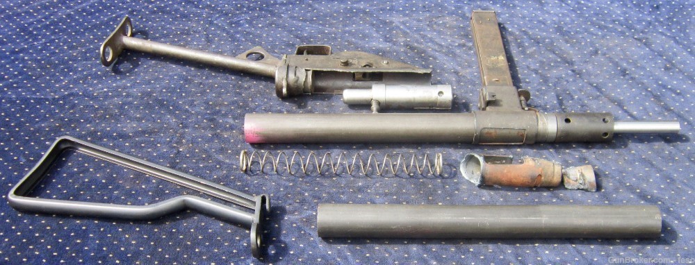 British Sten MK2 parts kit w/BARREL, tube, good trunnion,mag,9mm WWII icon!-img-14