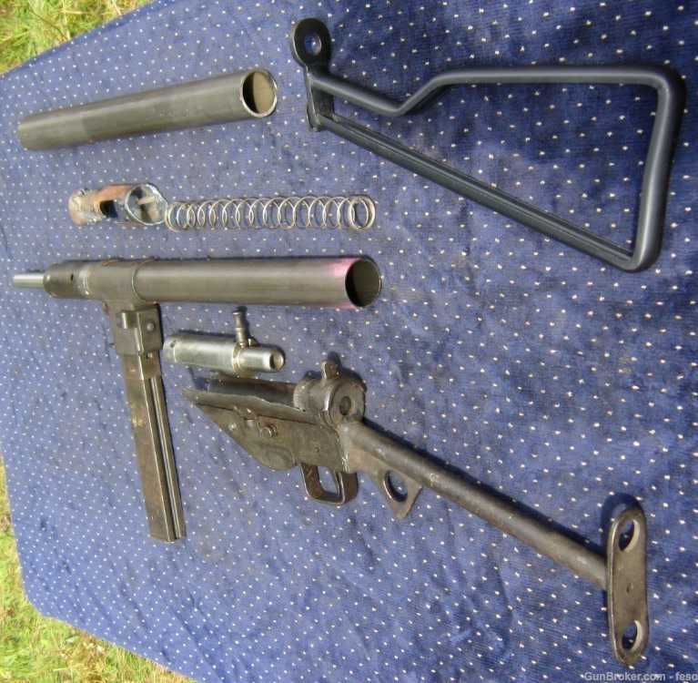 British Sten MK2 parts kit w/BARREL, tube, good trunnion,mag,9mm WWII icon!-img-5