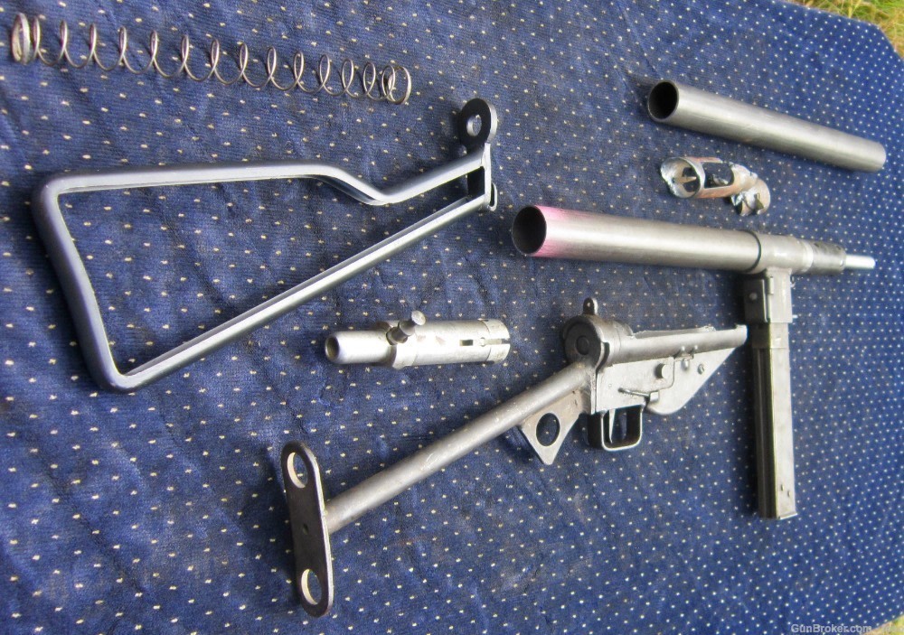 British Sten MK2 parts kit w/BARREL, tube, good trunnion,mag,9mm WWII icon!-img-15