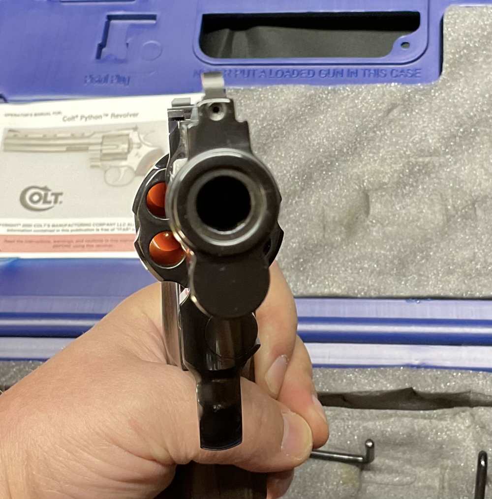 Colt Python Blued .357 Magnum 4.25" Bbl Wood Grips Blued Revolver-img-6