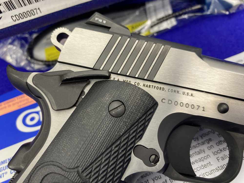 LOW SN#71 Colt Combat Elite Commander 9mm 4.25" Two-Tone w/ Box & Papers-img-13