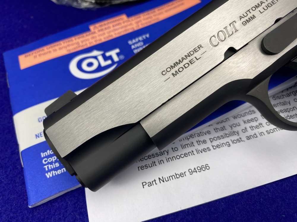 LOW SN#71 Colt Combat Elite Commander 9mm 4.25" Two-Tone w/ Box & Papers-img-7