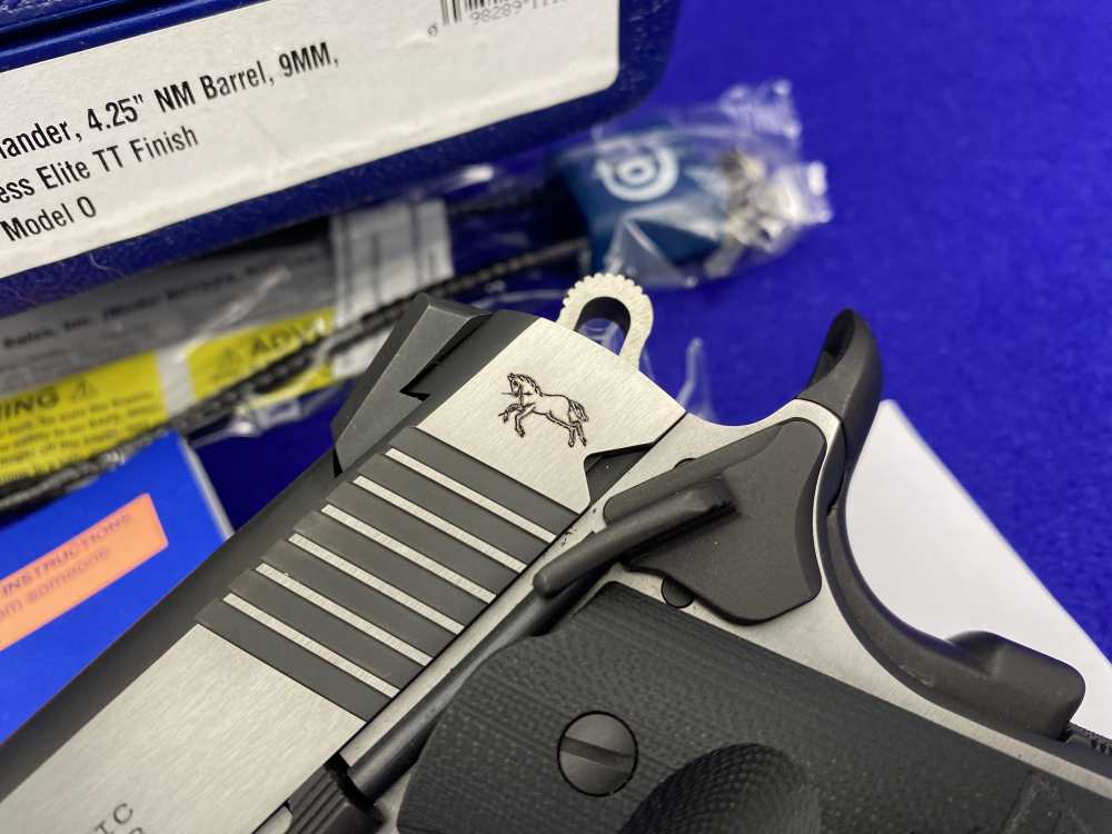 LOW SN#71 Colt Combat Elite Commander 9mm 4.25" Two-Tone w/ Box & Papers-img-5