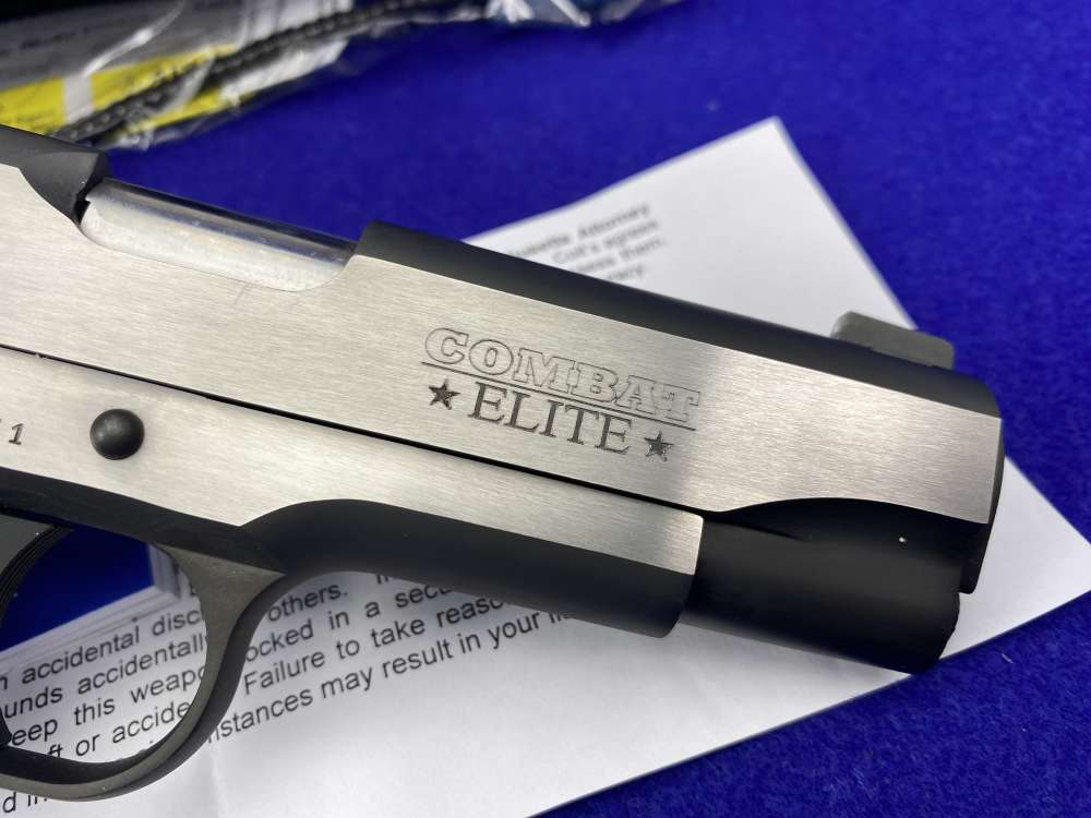 LOW SN#71 Colt Combat Elite Commander 9mm 4.25" Two-Tone w/ Box & Papers-img-16