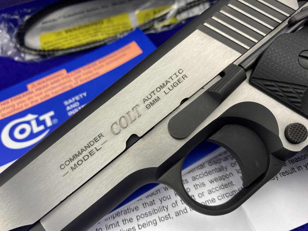 LOW SN#71 Colt Combat Elite Commander 9mm 4.25" Two-Tone w/ Box & Papers-img-6