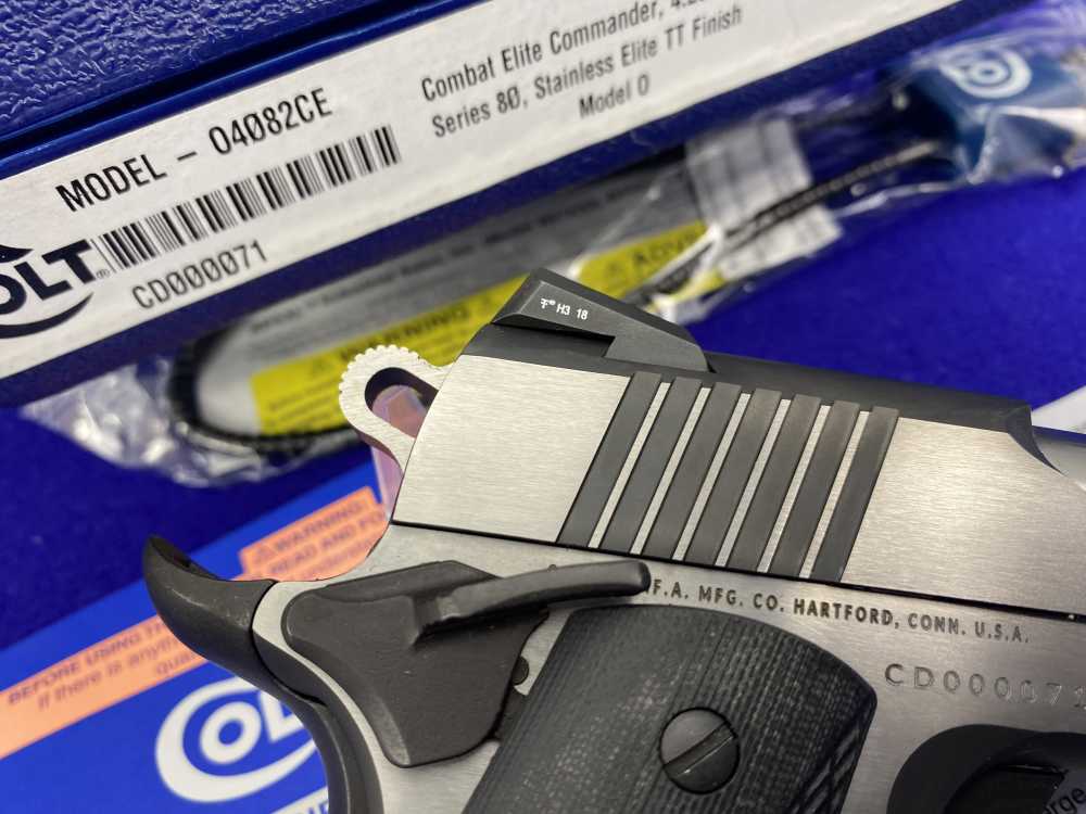 LOW SN#71 Colt Combat Elite Commander 9mm 4.25" Two-Tone w/ Box & Papers-img-14