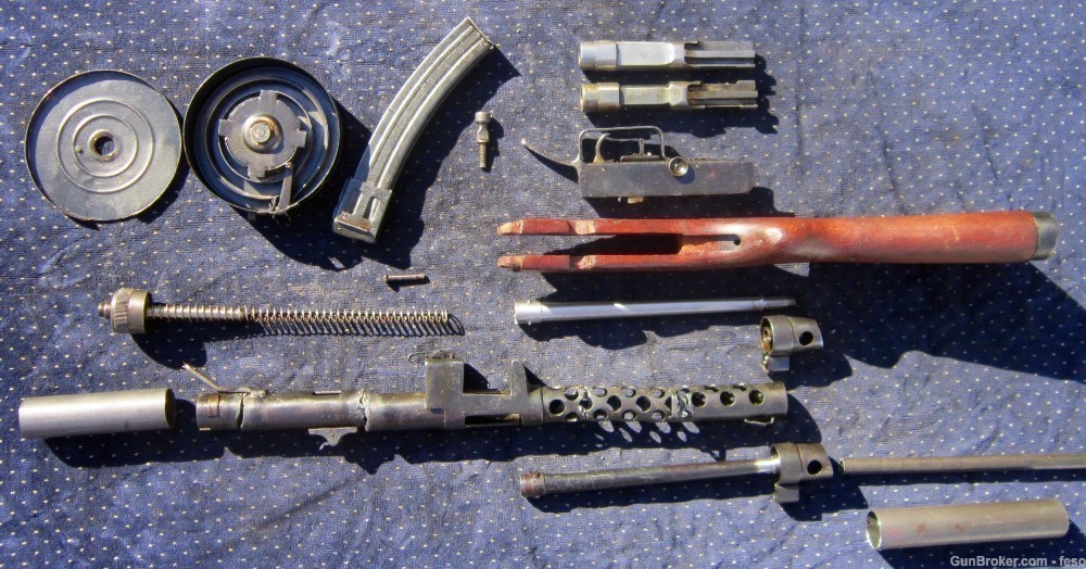 M49/57 parts kit 7.62x25 Tokarev; Yugo's PPSH smg w/Stick& Drum mags!-img-11
