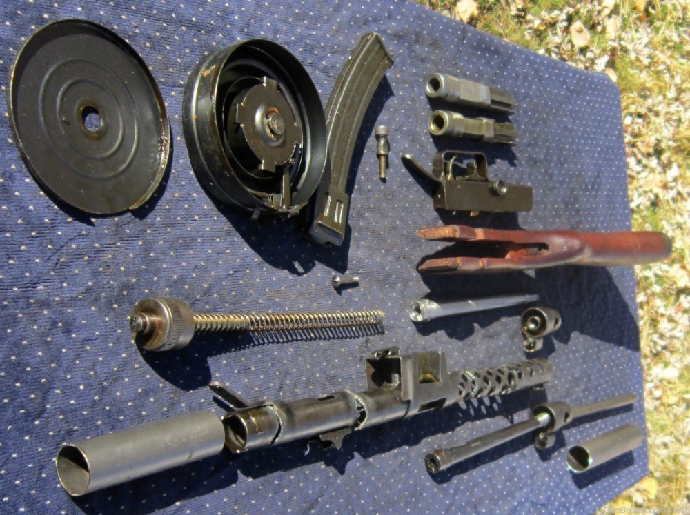 M49/57 parts kit 7.62x25 Tokarev; Yugo's PPSH smg w/Stick& Drum mags!-img-4