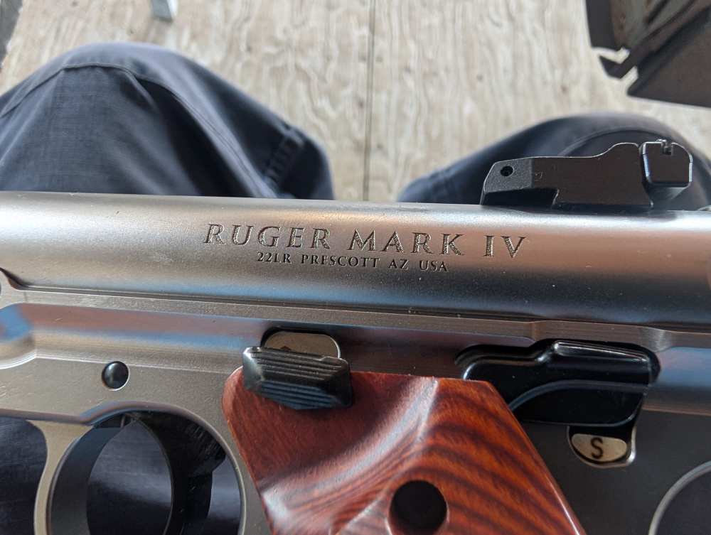 Ruger MK IV Competition Stainless Steel slab sides with 5 mags-img-6