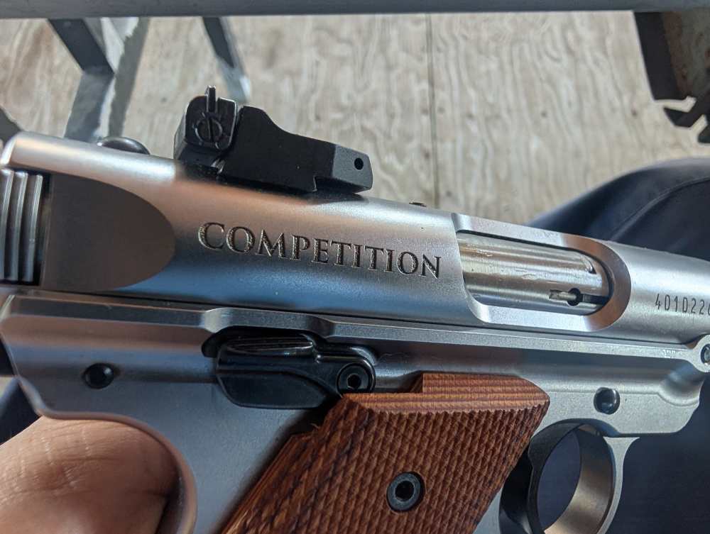 Ruger MK IV Competition Stainless Steel slab sides with 5 mags-img-5