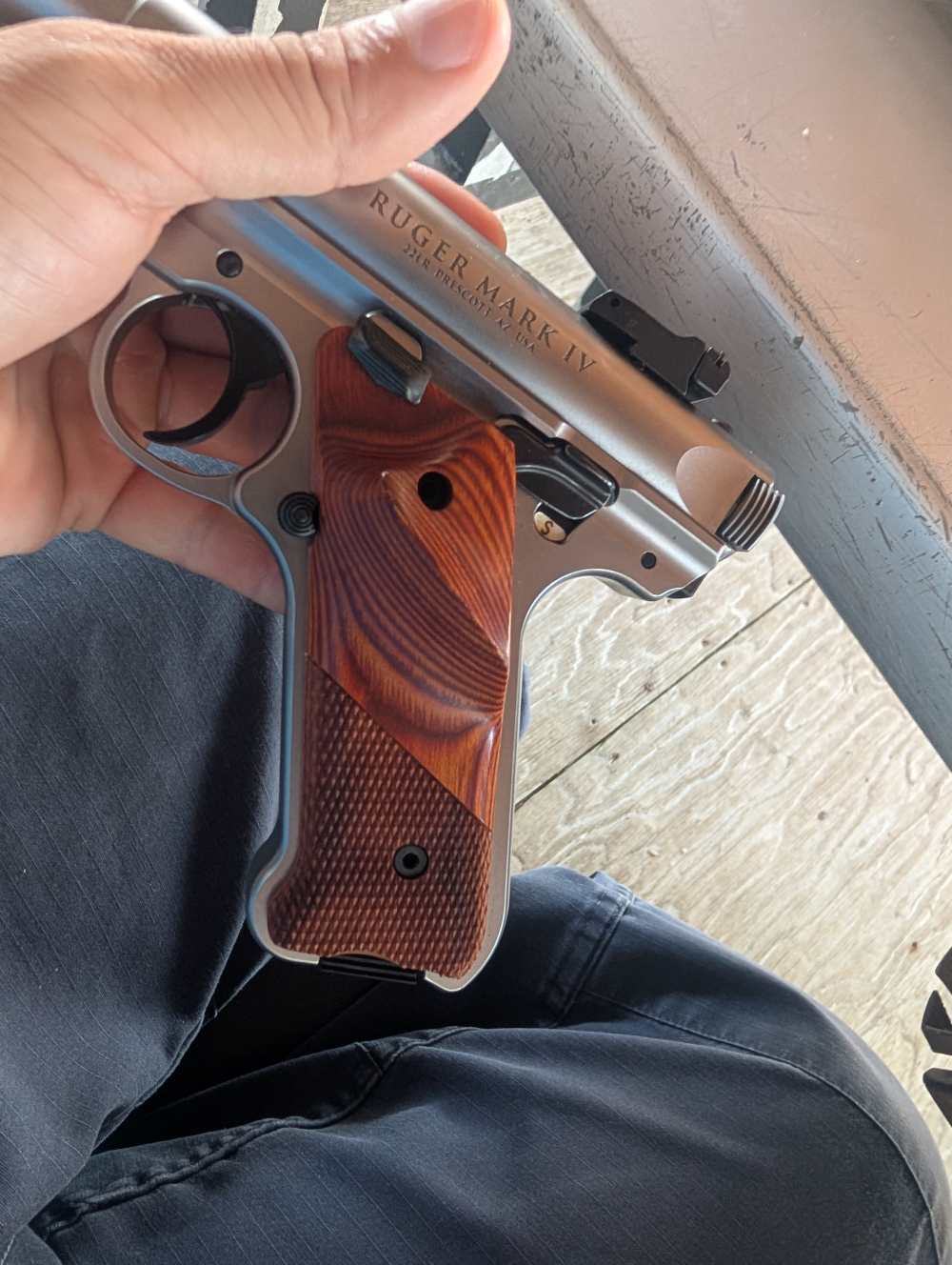 Ruger MK IV Competition Stainless Steel slab sides with 5 mags-img-7