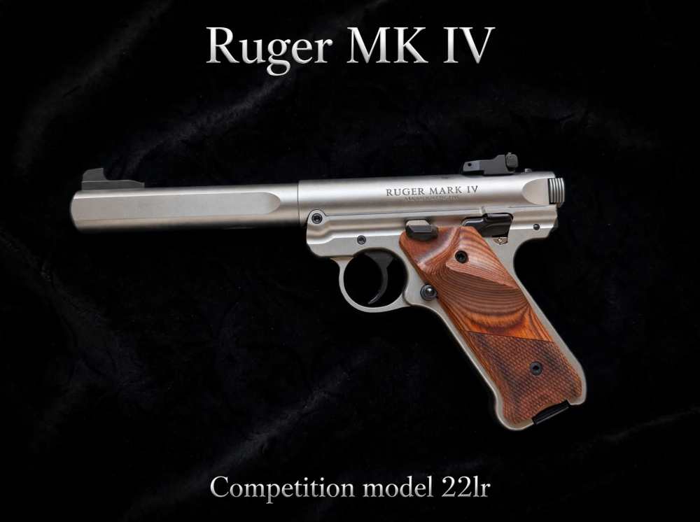 Ruger MK IV Competition Stainless Steel slab sides with 5 mags-img-0