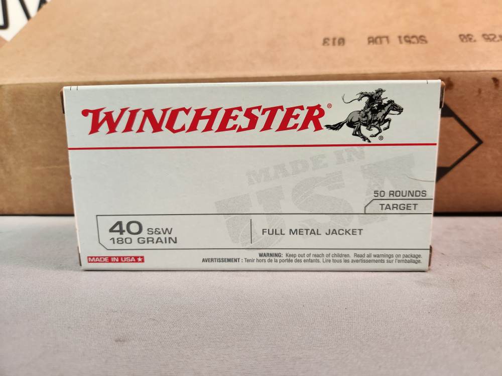 WINCHESTER 40S&W TARGET 180GR FMJ Q4238 500RDS NEW! PENNY AUCTION!-img-1