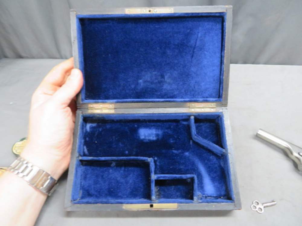 ANTIQUE COLT CARTRIDGE CONVERSION MODEL 1849 POCKET REVOLVER W/ CASE-38 CAL-img-1