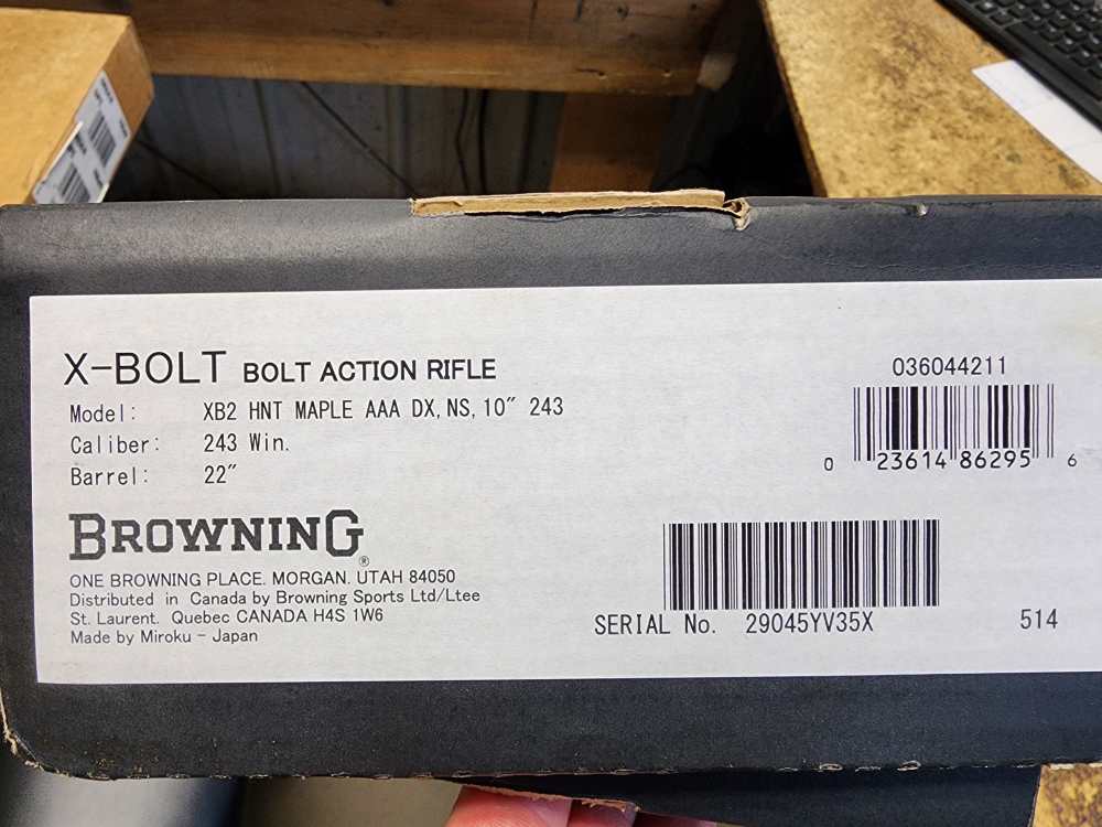 PICS! NEW BROWNING X-BOLT 2 HUNTER MAPLE DELUXE .308 WIN 22" XB2 AAA XBOLT2-img-1