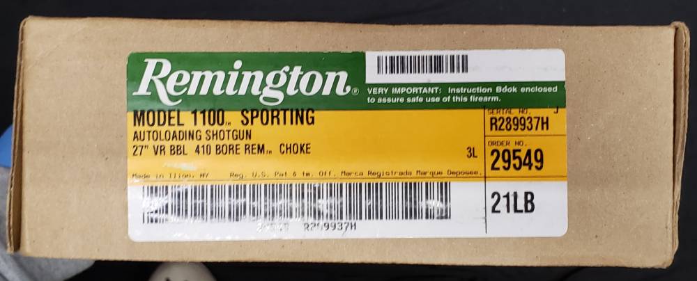 Remington 1100 Sporting 410 2/34"-3" 27" VR BBL 2007 L.N.I.B. Unfired-img-40