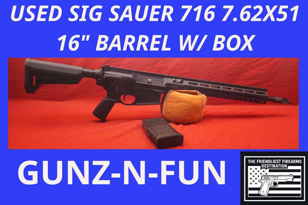USED Sig Sauer 716 7.62X51 16" barrel W/ box Very Good to Excellent cond.-img-0