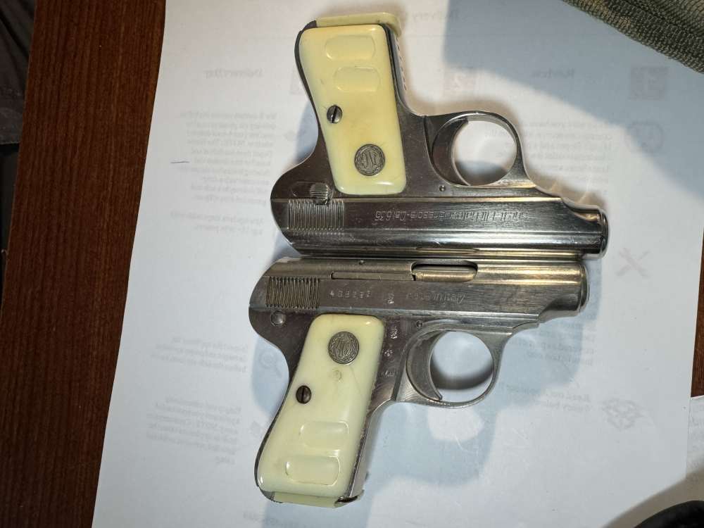 Galesi Brescia Like Beretta Rare Factory Nickel (TWO) Pistols Superb C&R OK-img-5