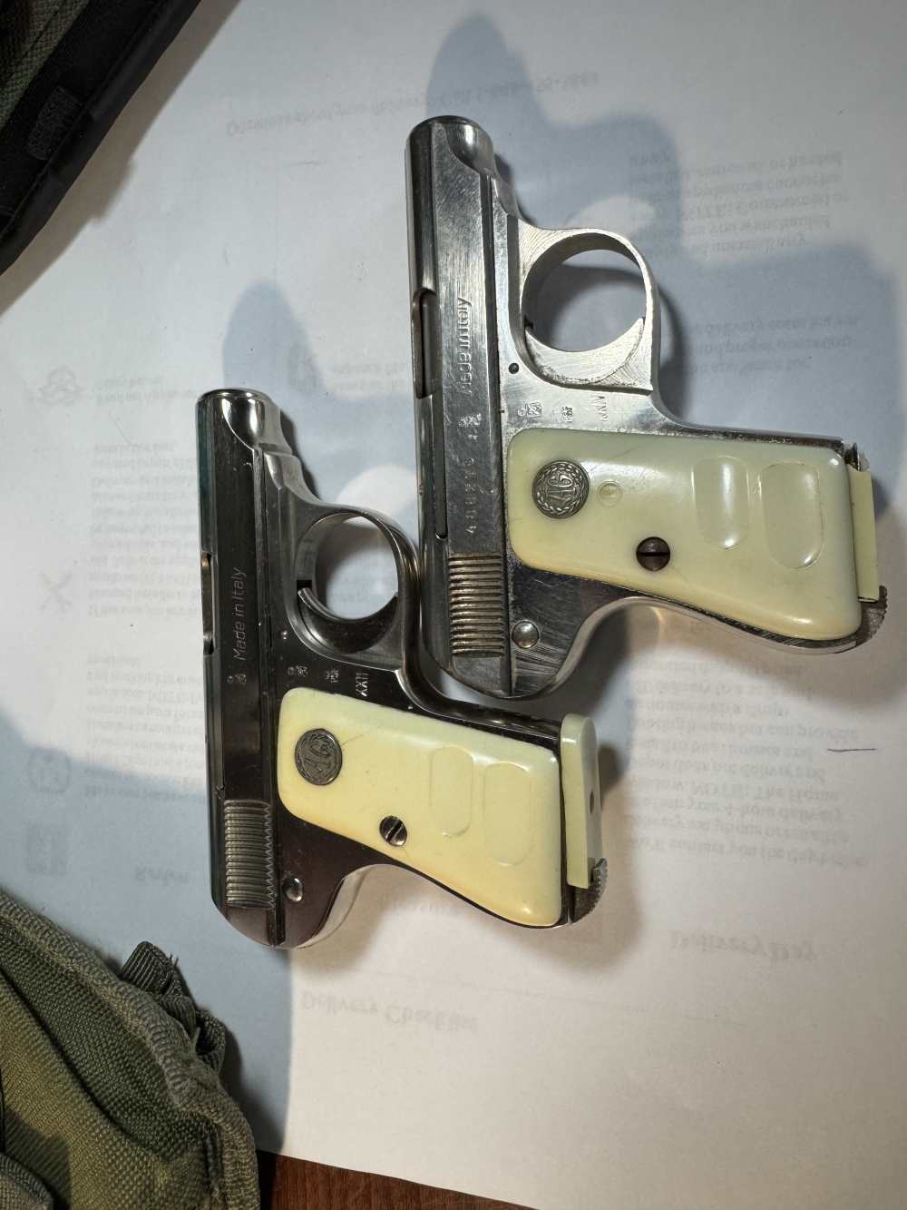 Galesi Brescia Like Beretta Rare Factory Nickel (TWO) Pistols Superb C&R OK-img-1