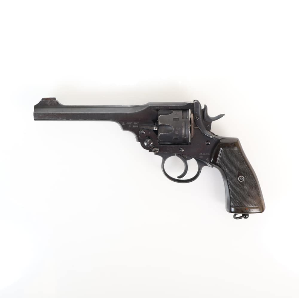Webley Mark VI 45 ACP Conversion, 6 Shot Cylinder W/ 18 Moon Clips, C&R Ok!-img-4