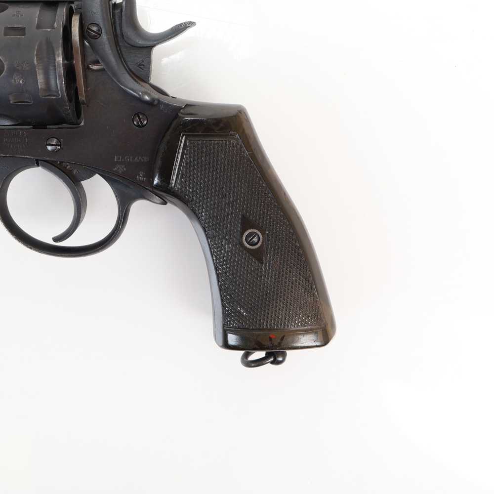 Webley Mark VI 45 ACP Conversion, 6 Shot Cylinder W/ 18 Moon Clips, C&R Ok!-img-5