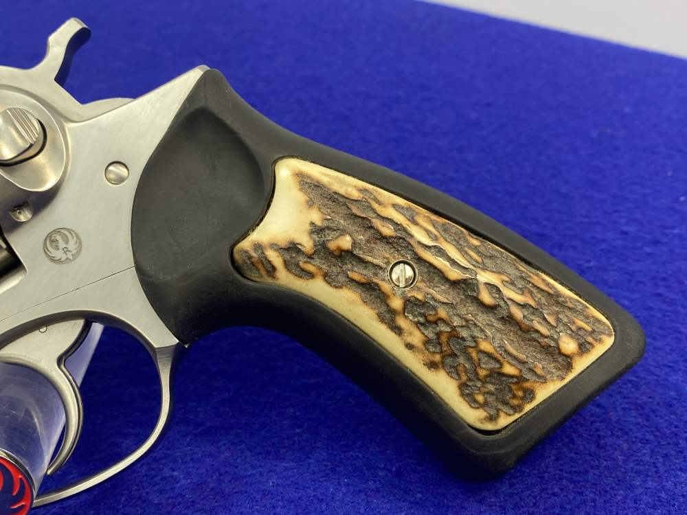 2016 Ruger GP100 10-Shot .22 LR Revolver 5.5" *GENUINE STAG INSERT GRIPS*-img-6