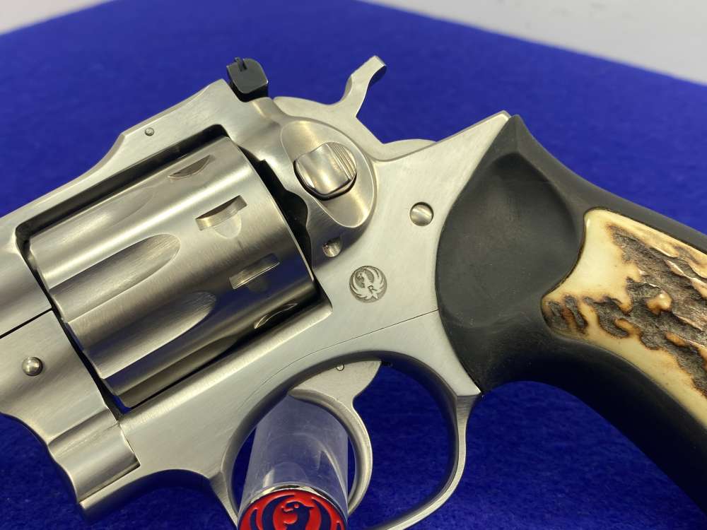 2016 Ruger GP100 10-Shot .22 LR Revolver 5.5" *GENUINE STAG INSERT GRIPS*-img-7