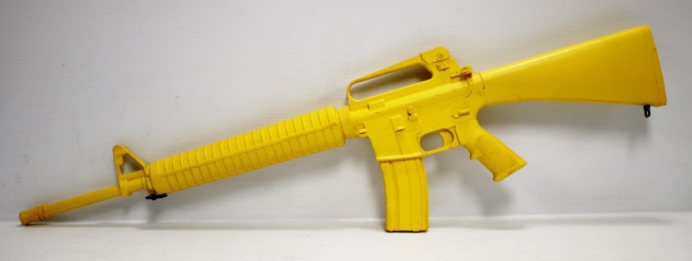 Ring's Blueguns Colt AR-15 A2 Gov't Model Safety Yellow Dummy Rifle-img-0