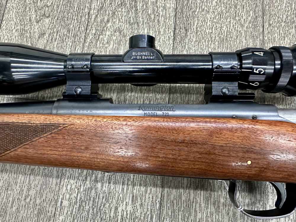 Remington Model 721 30-06 Springfield 24" barrel 3-9x40 Bushnell MADE 1952 -img-10