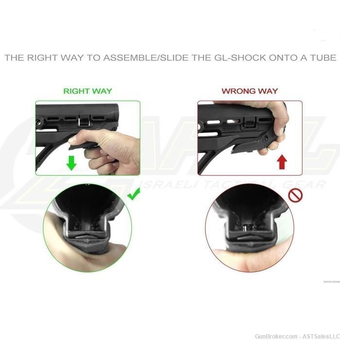 Sabre Tactical GL-Shock Stock w/ Adjustable Cheek Riser Black FREE SHIPPING-img-2