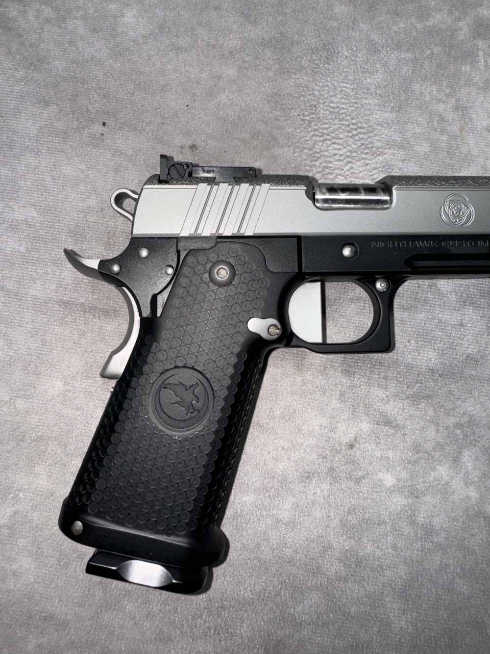 USED! NIGHTHAWK CUSTOM BOB MARVEL 2011 TWO TONE 9MM W/ ORIG BAG 2 MAGS -img-5