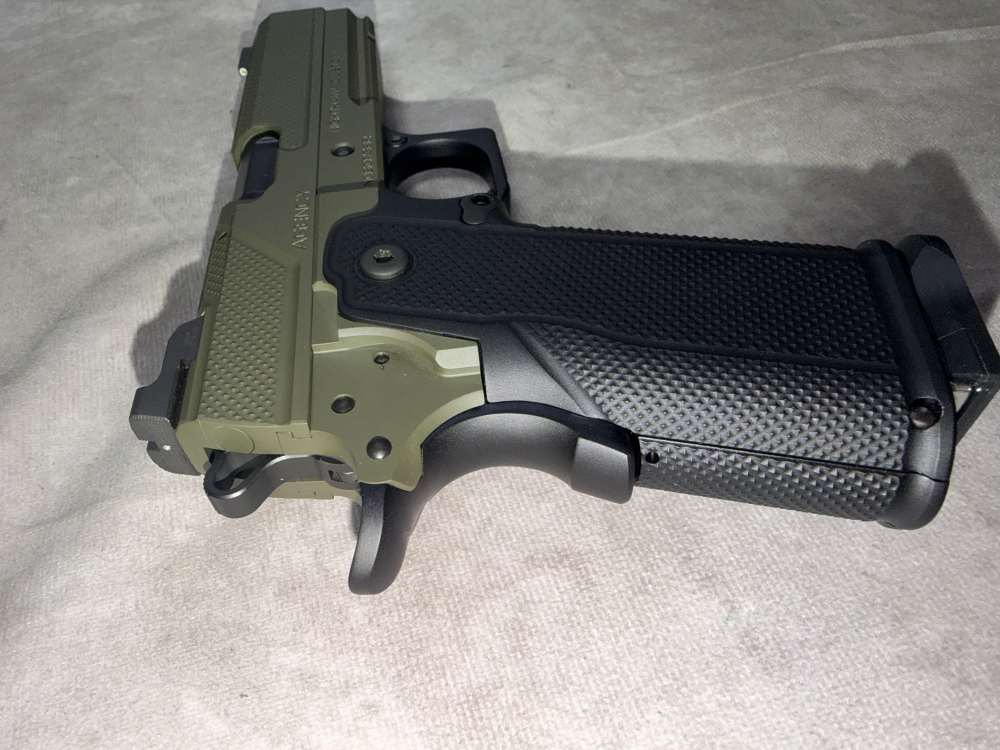NEW! NIGHTHAWK CUSTOMS DOUBLE AGENT IOS 9MM PISTOL OD GREEN 16RD 4.25” -img-9