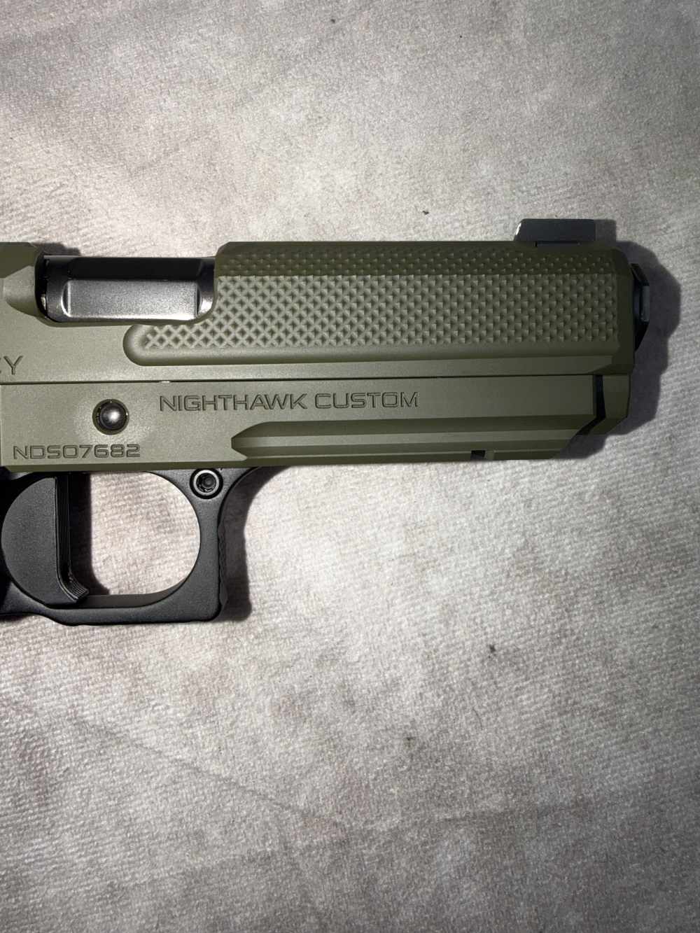 NEW! NIGHTHAWK CUSTOMS DOUBLE AGENT IOS 9MM PISTOL OD GREEN 16RD 4.25” -img-5