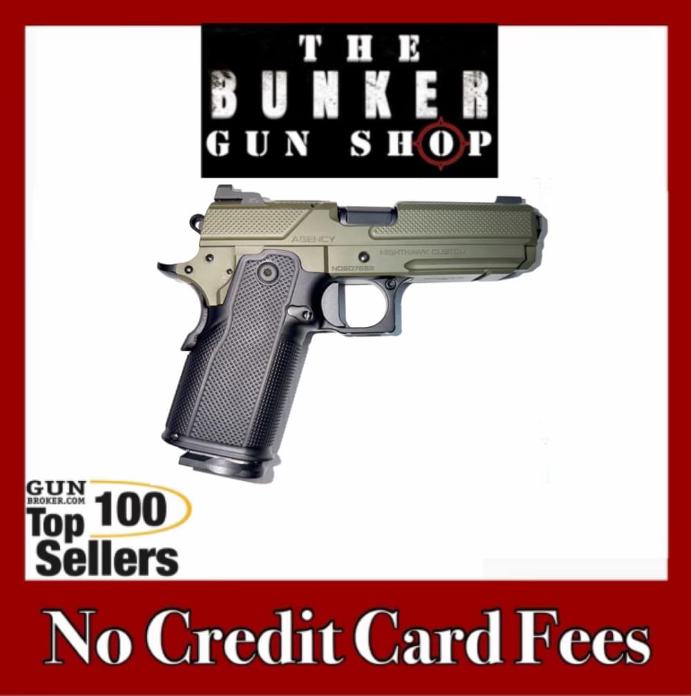 NEW! NIGHTHAWK CUSTOMS DOUBLE AGENT IOS 9MM PISTOL OD GREEN 16RD 4.25” -img-0