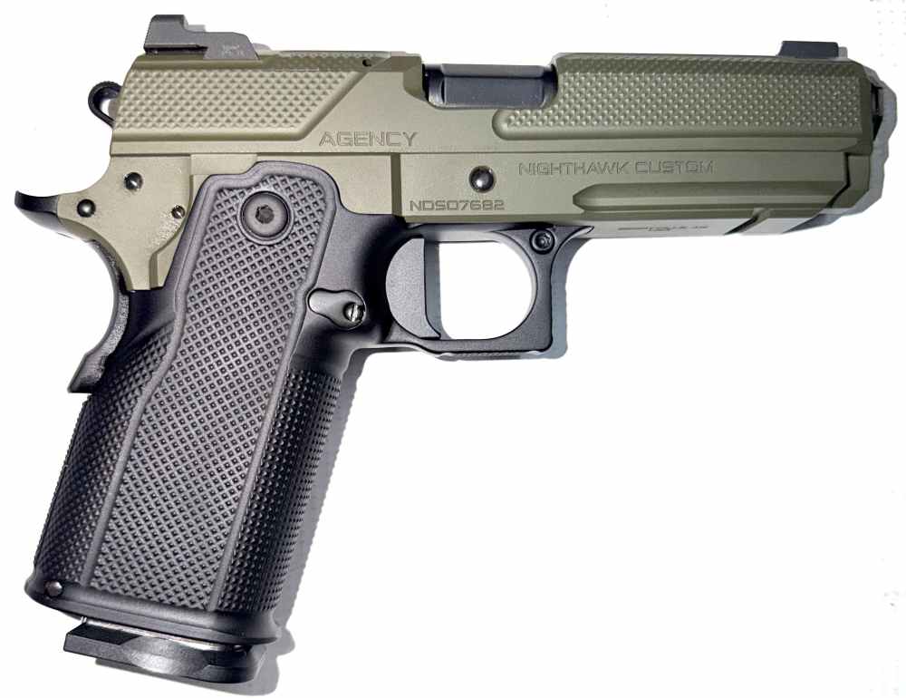 NEW! NIGHTHAWK CUSTOMS DOUBLE AGENT IOS 9MM PISTOL OD GREEN 16RD 4.25” -img-3