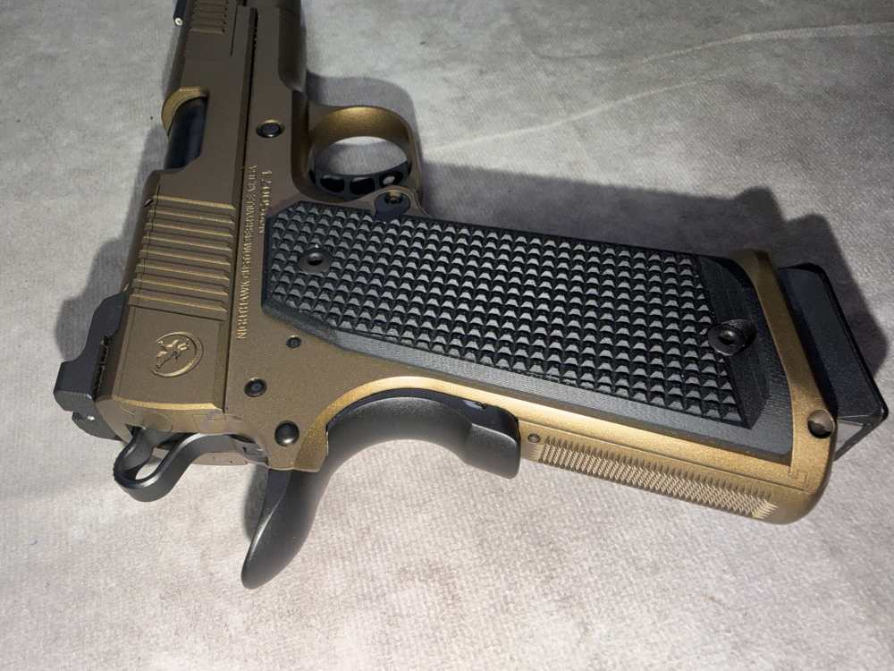 NEW! NIGHTHAWK MODEL 1911 DELEGATE IOS 9MM SINGLE STACK PISTOL BURNT BRONZE-img-6